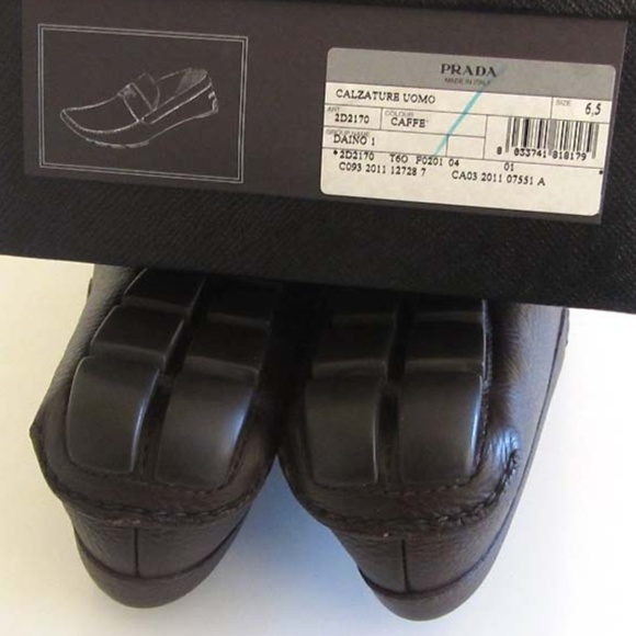 PRADA logo pebbled driving loafers  6.5 / 7.5 US - Picture 7 of 8